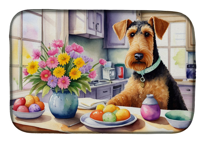 Decorating Easter Yorkshire Terrier Dish Drying Mat Image 3