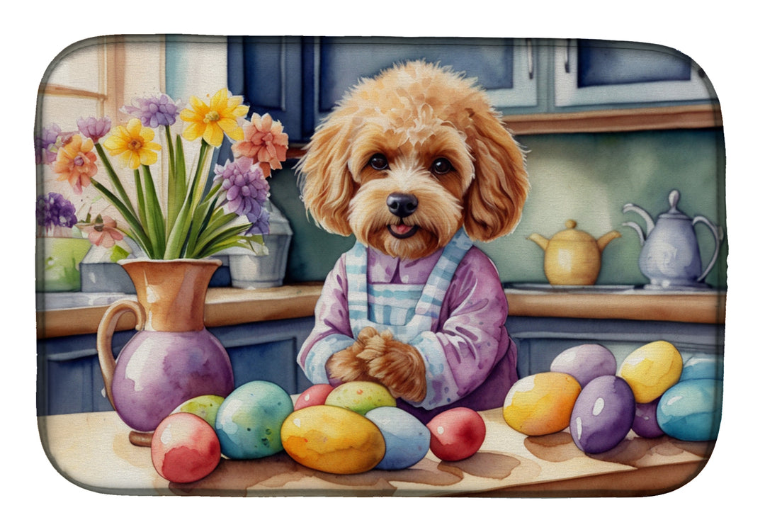 Decorating Easter Yorkshire Terrier Dish Drying Mat Image 7