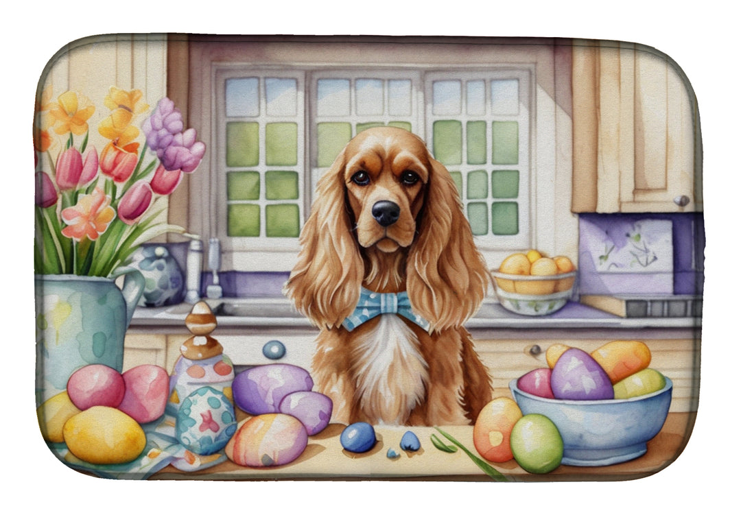 Decorating Easter Yorkshire Terrier Dish Drying Mat Image 9