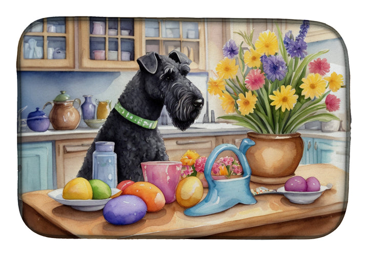 Decorating Easter Yorkshire Terrier Dish Drying Mat Image 6