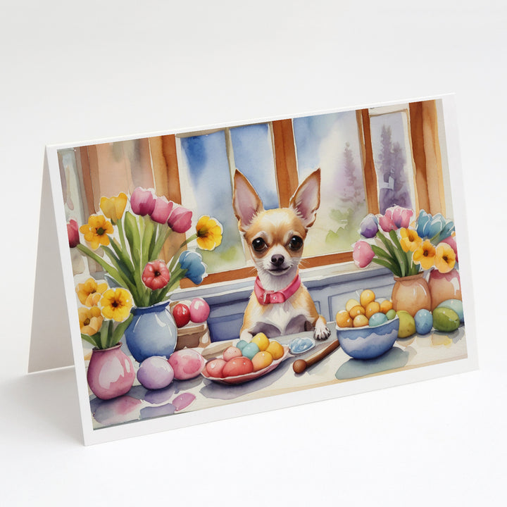 Decorating Easter Yorkshire Terrier Greeting Cards Pack of 8 Image 4