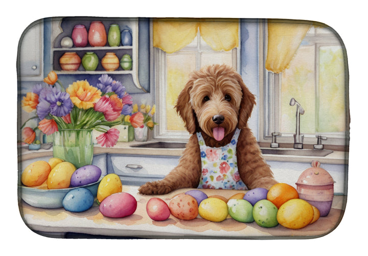 Decorating Easter Yorkshire Terrier Dish Drying Mat Image 8