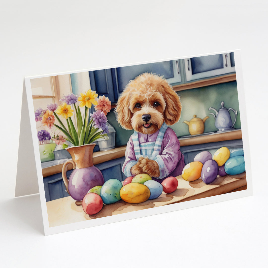 Decorating Easter Yorkshire Terrier Greeting Cards Pack of 8 Image 7