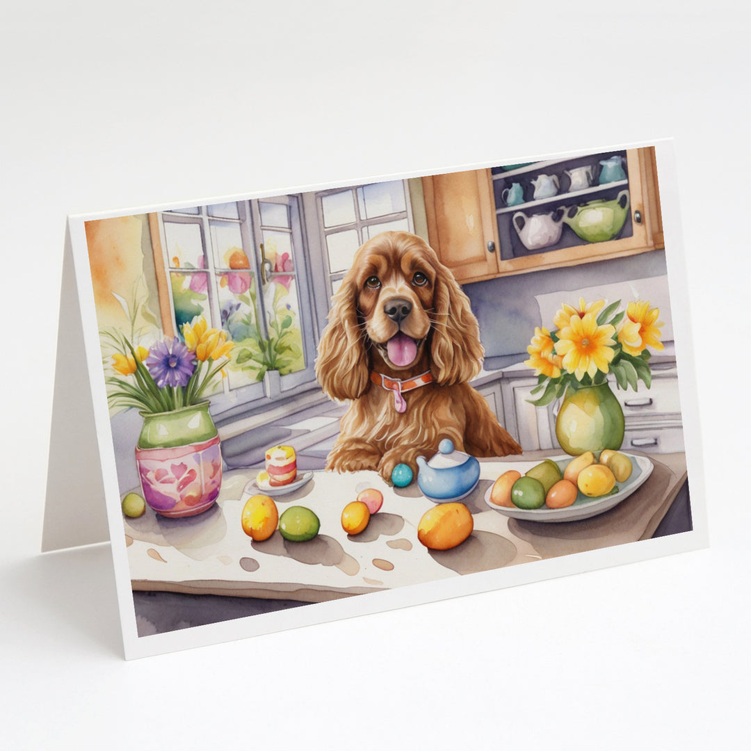 Decorating Easter Yorkshire Terrier Greeting Cards Pack of 8 Image 8