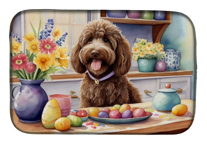 Decorating Easter Yorkshire Terrier Dish Drying Mat Image 9