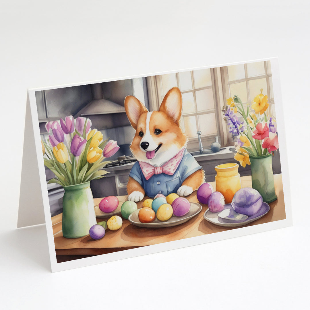 Decorating Easter Yorkshire Terrier Greeting Cards Pack of 8 Image 11