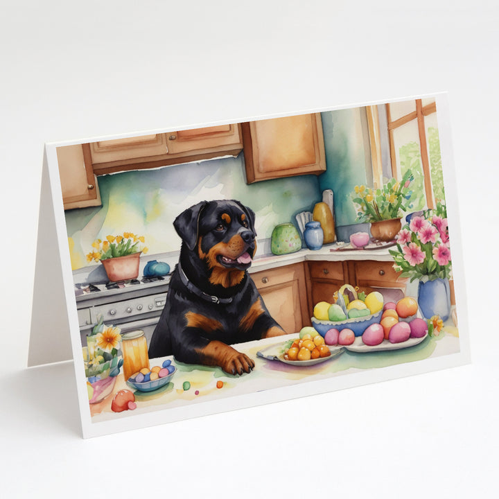 Decorating Easter Yorkshire Terrier Greeting Cards Pack of 8 Image 2