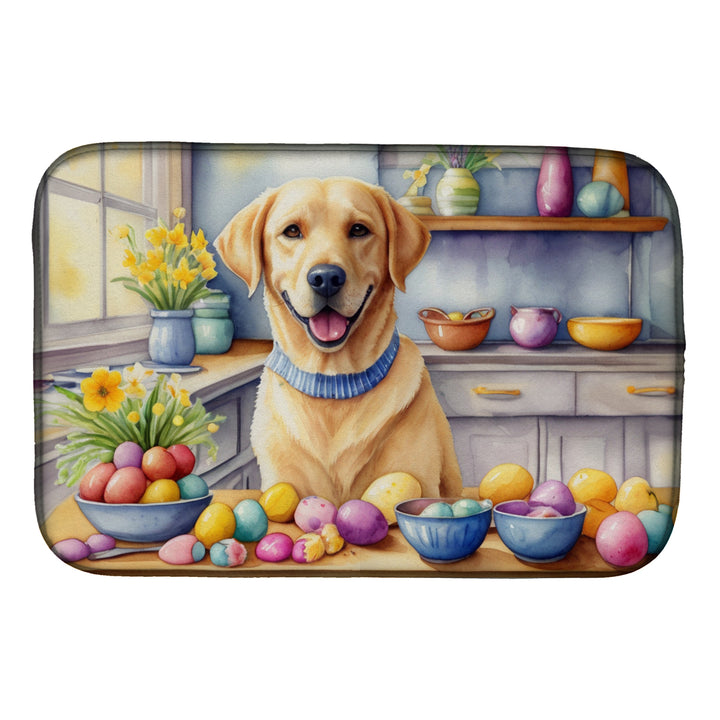 Decorating Easter Yorkshire Terrier Dish Drying Mat Image 12