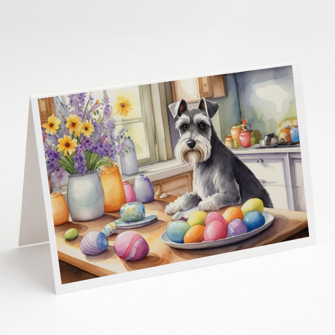 Decorating Easter Yorkshire Terrier Greeting Cards Pack of 8 Image 7