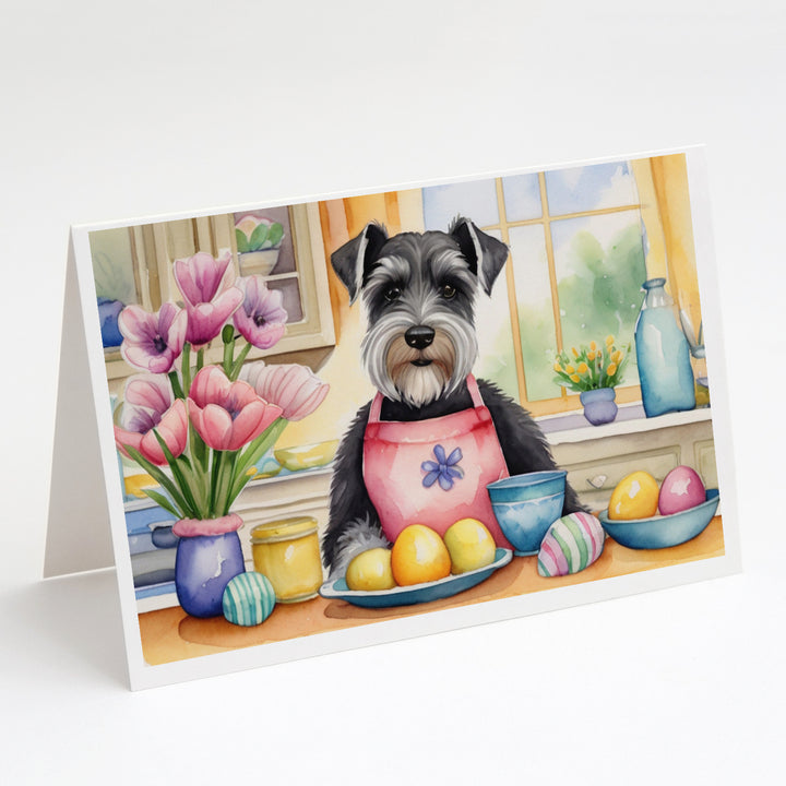 Decorating Easter Yorkshire Terrier Greeting Cards Pack of 8 Image 8