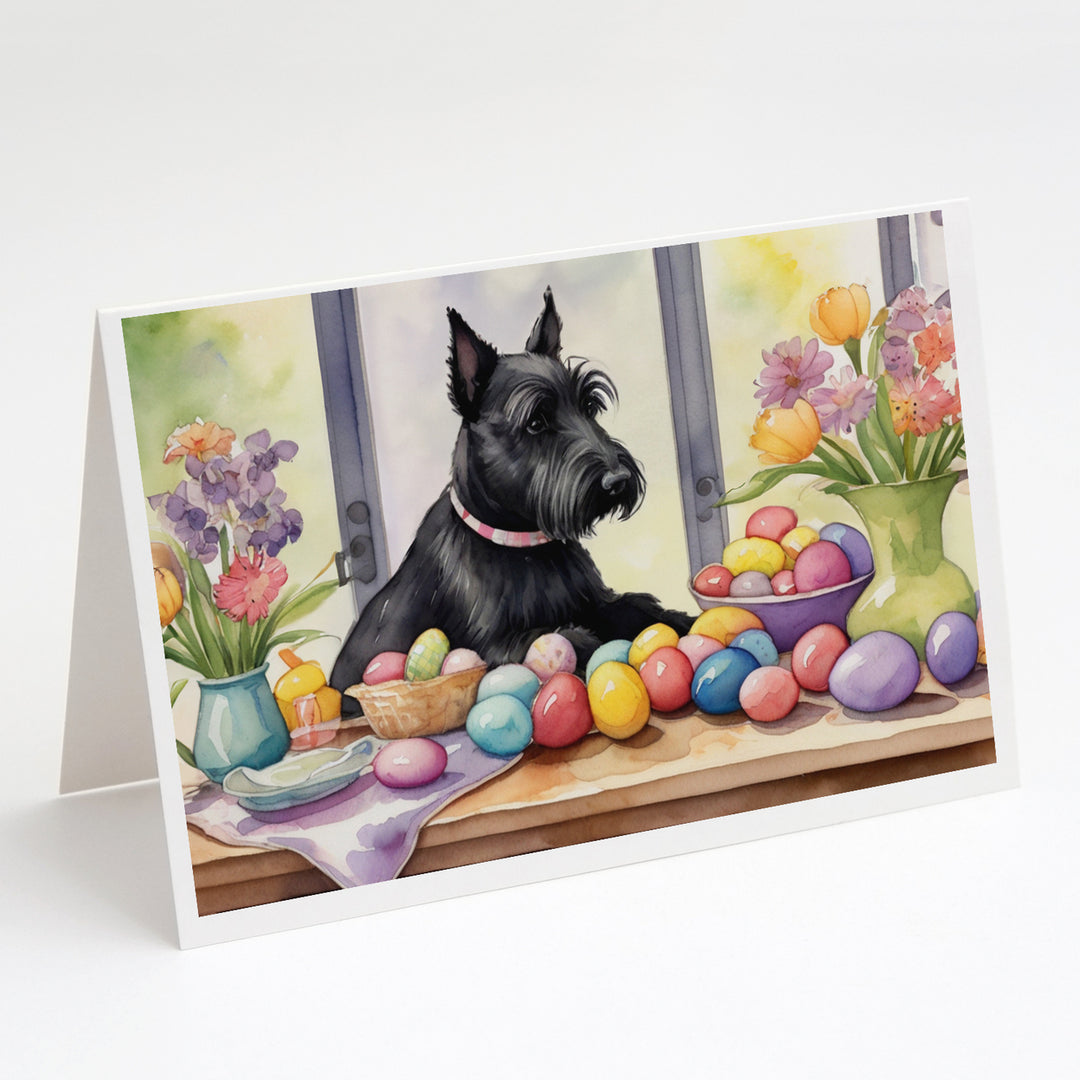 Decorating Easter Yorkshire Terrier Greeting Cards Pack of 8 Image 10