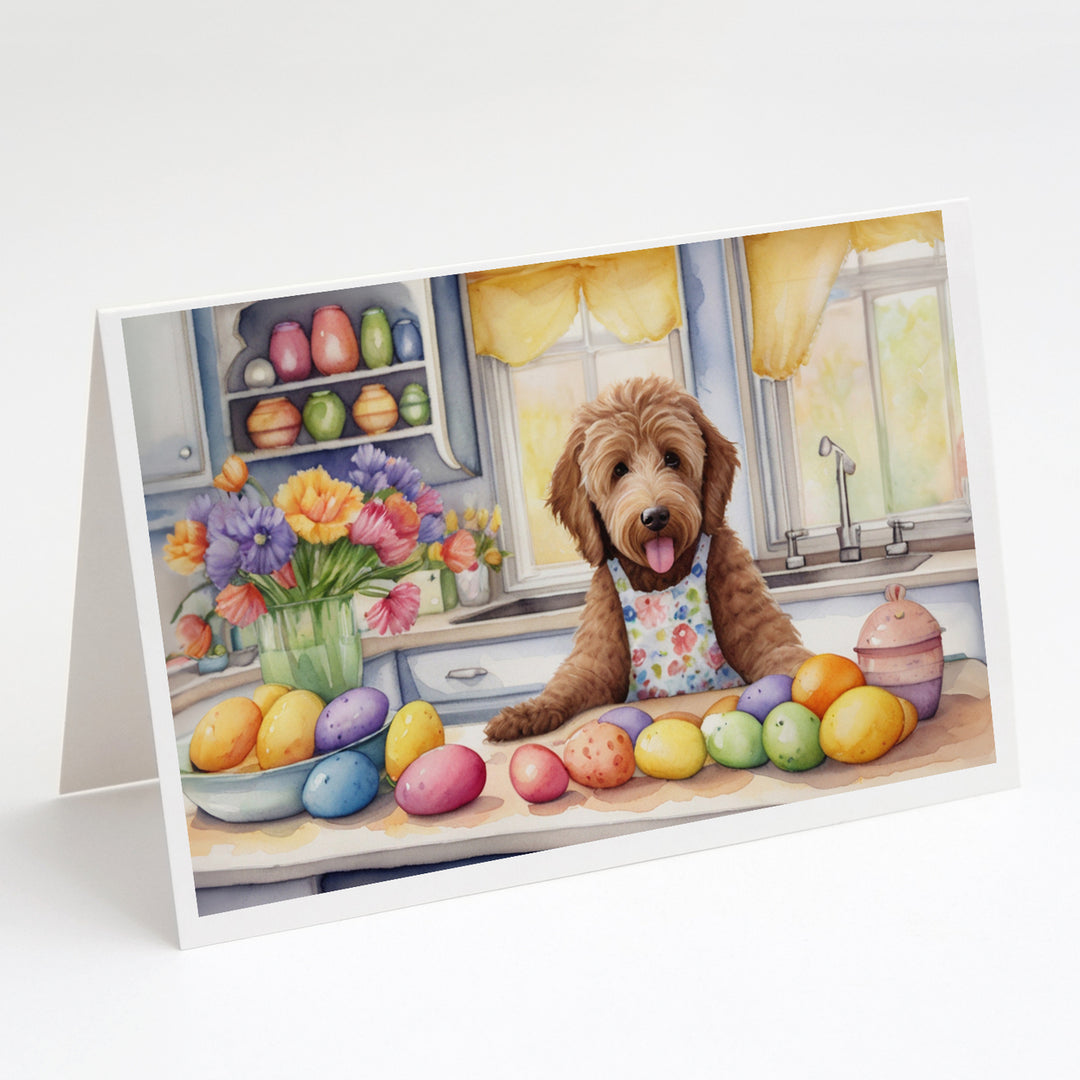 Decorating Easter Yorkshire Terrier Greeting Cards Pack of 8 Image 8