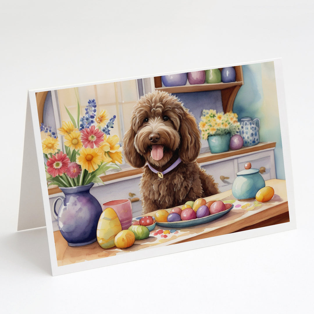 Decorating Easter Yorkshire Terrier Greeting Cards Pack of 8 Image 9