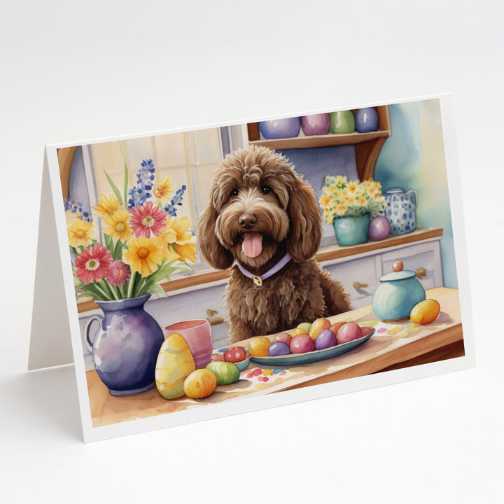 Decorating Easter Yorkshire Terrier Greeting Cards Pack of 8 Image 9