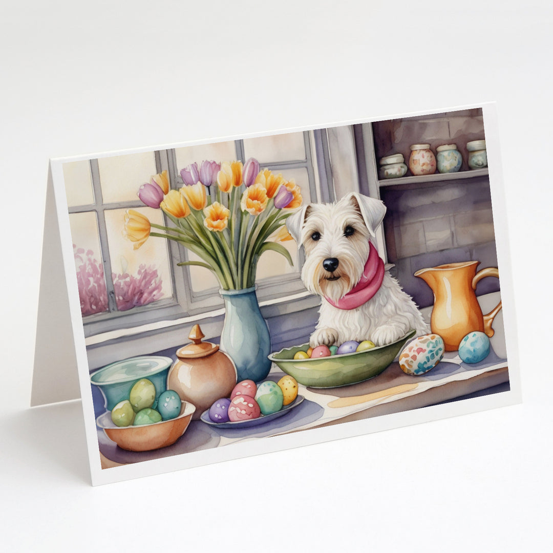 Decorating Easter Yorkshire Terrier Greeting Cards Pack of 8 Image 12