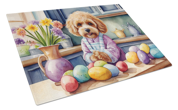 Decorating Easter Yorkshire Terrier Glass Cutting Board Image 7