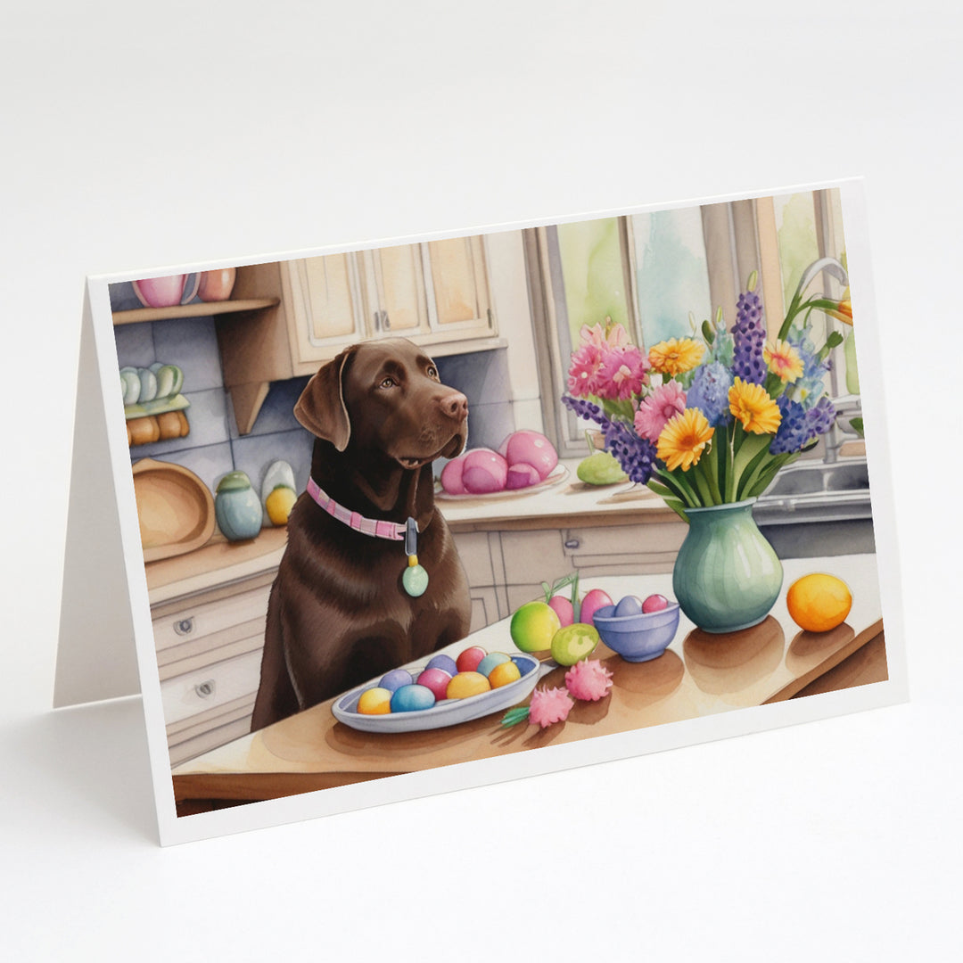 Decorating Easter Yorkshire Terrier Greeting Cards Pack of 8 Image 11