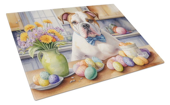 Decorating Easter Yorkshire Terrier Glass Cutting Board Image 7