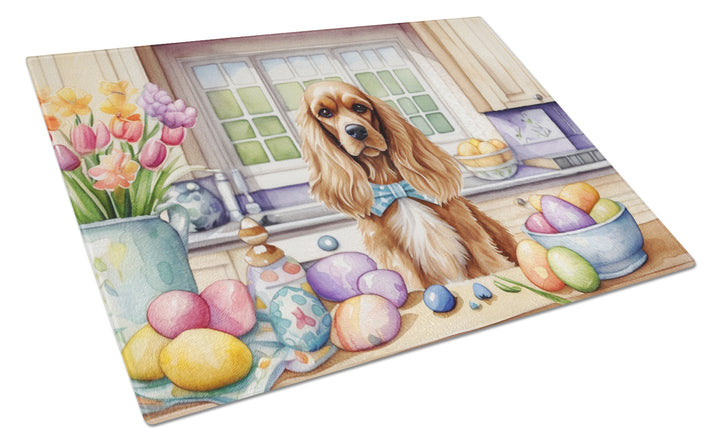 Decorating Easter Yorkshire Terrier Glass Cutting Board Image 9