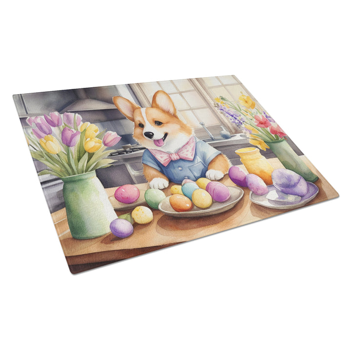 Decorating Easter Yorkshire Terrier Glass Cutting Board Image 11