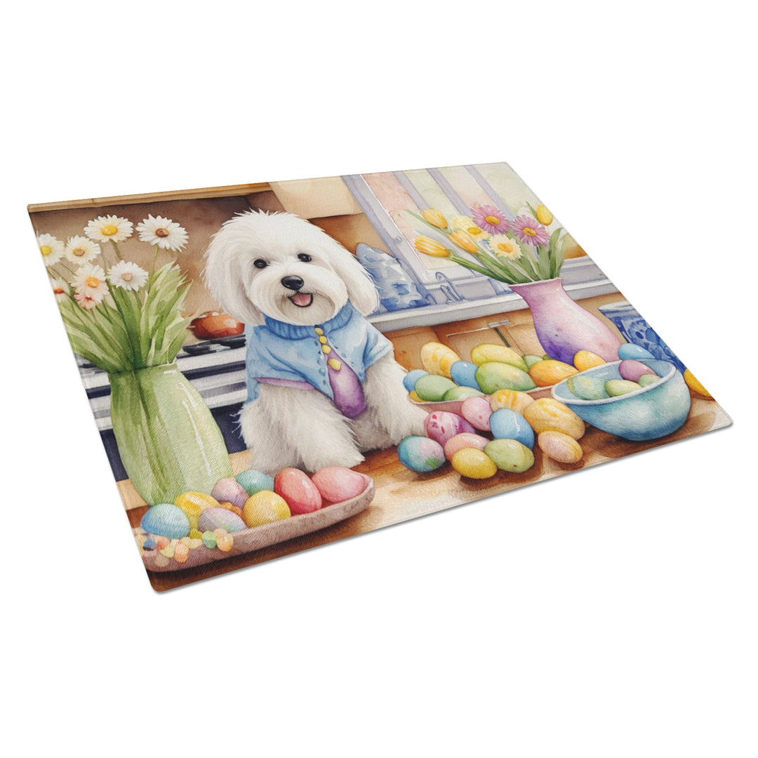 Decorating Easter Yorkshire Terrier Glass Cutting Board Image 12