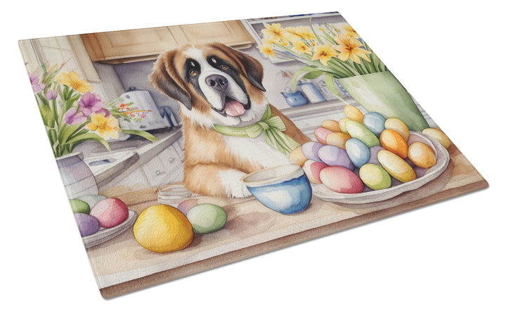 Decorating Easter Yorkshire Terrier Glass Cutting Board Image 3