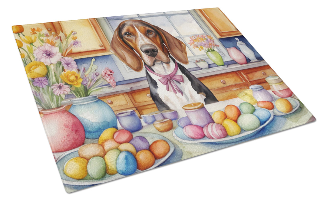 Decorating Easter Yorkshire Terrier Glass Cutting Board Image 8