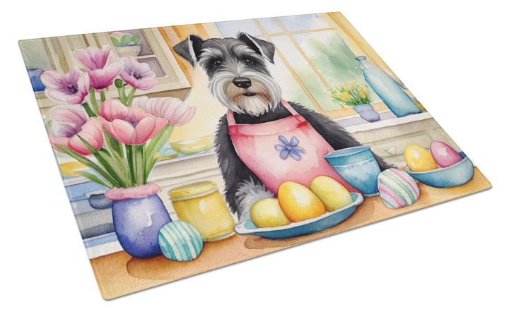 Decorating Easter Yorkshire Terrier Glass Cutting Board Image 8