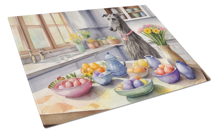 Decorating Easter Yorkshire Terrier Glass Cutting Board Image 9