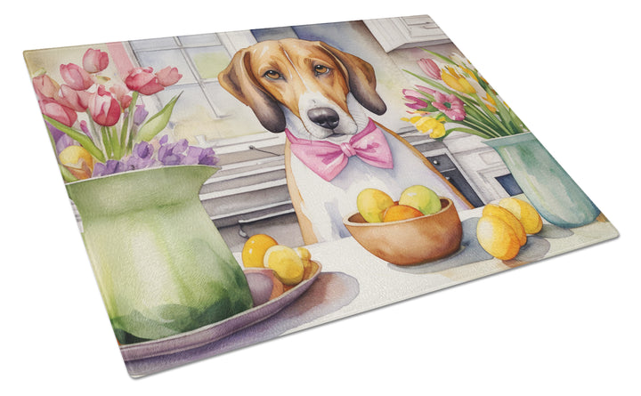 Decorating Easter Yorkshire Terrier Glass Cutting Board Image 10