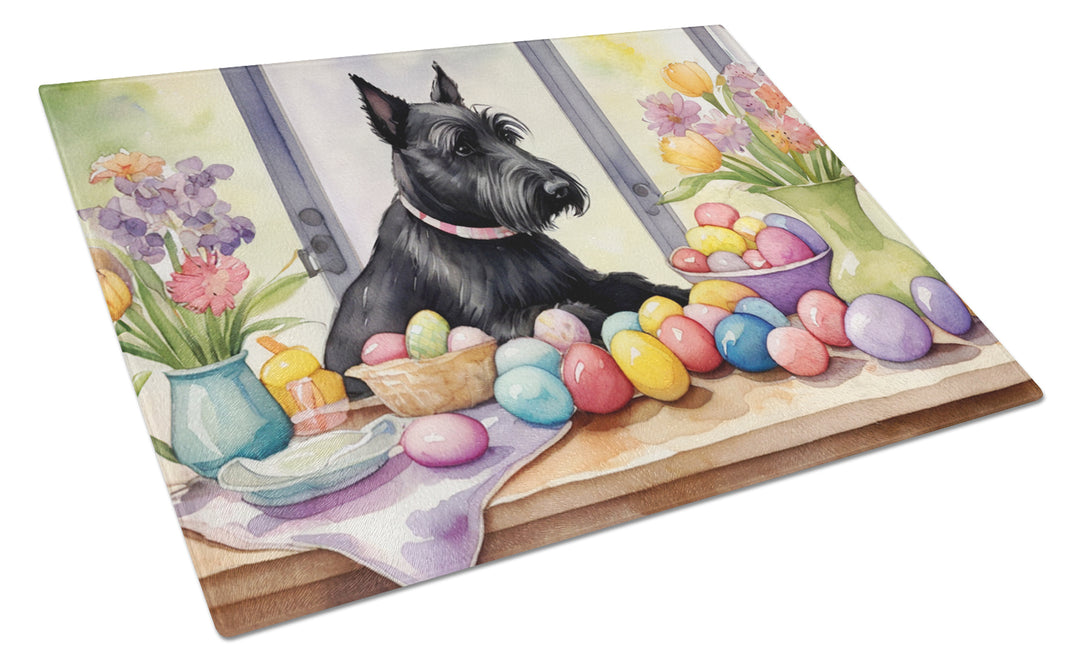 Decorating Easter Yorkshire Terrier Glass Cutting Board Image 10