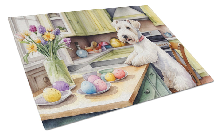 Decorating Easter Yorkshire Terrier Glass Cutting Board Image 11