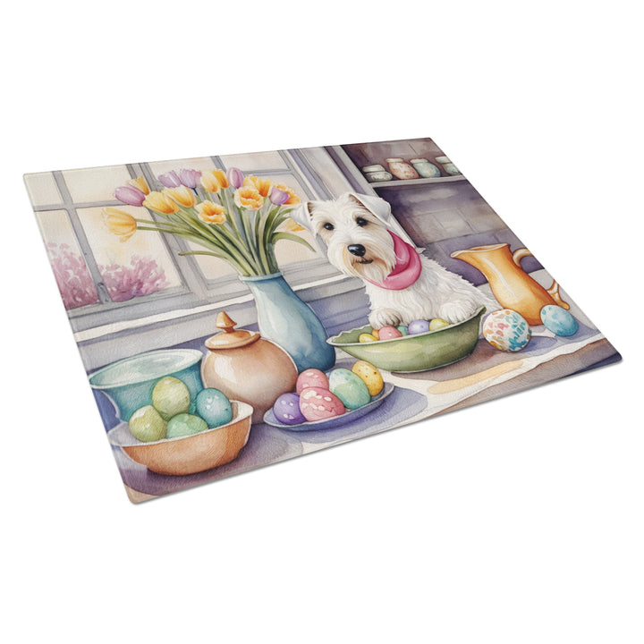 Decorating Easter Yorkshire Terrier Glass Cutting Board Image 12