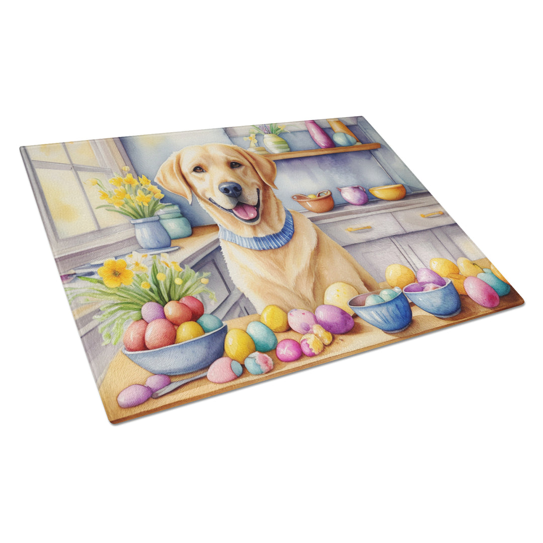 Decorating Easter Yorkshire Terrier Glass Cutting Board Image 12