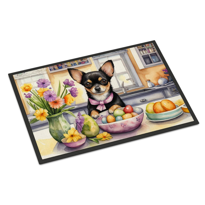 Decorating Easter Yorkshire Terrier Doormat Image 1