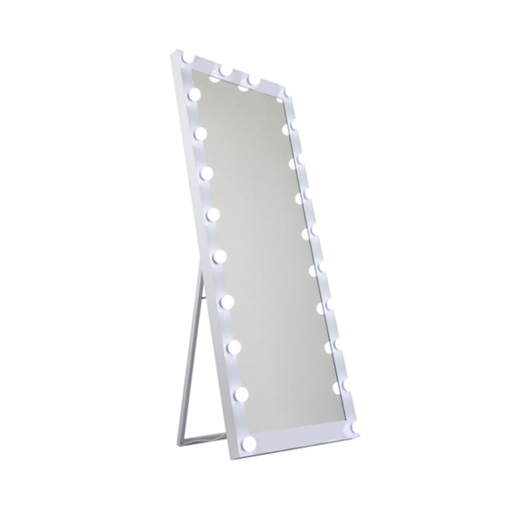 Allsumhome Full Length Mirror with LED Lights,24" x 65" Lighted Floor Stand, Full Body,White Image 4