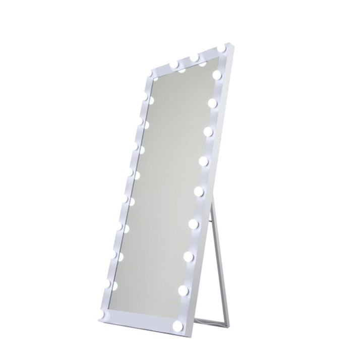 Allsumhome Full Length Mirror with LED Lights,24" x 65" Lighted Floor Stand, Full Body,White Image 6