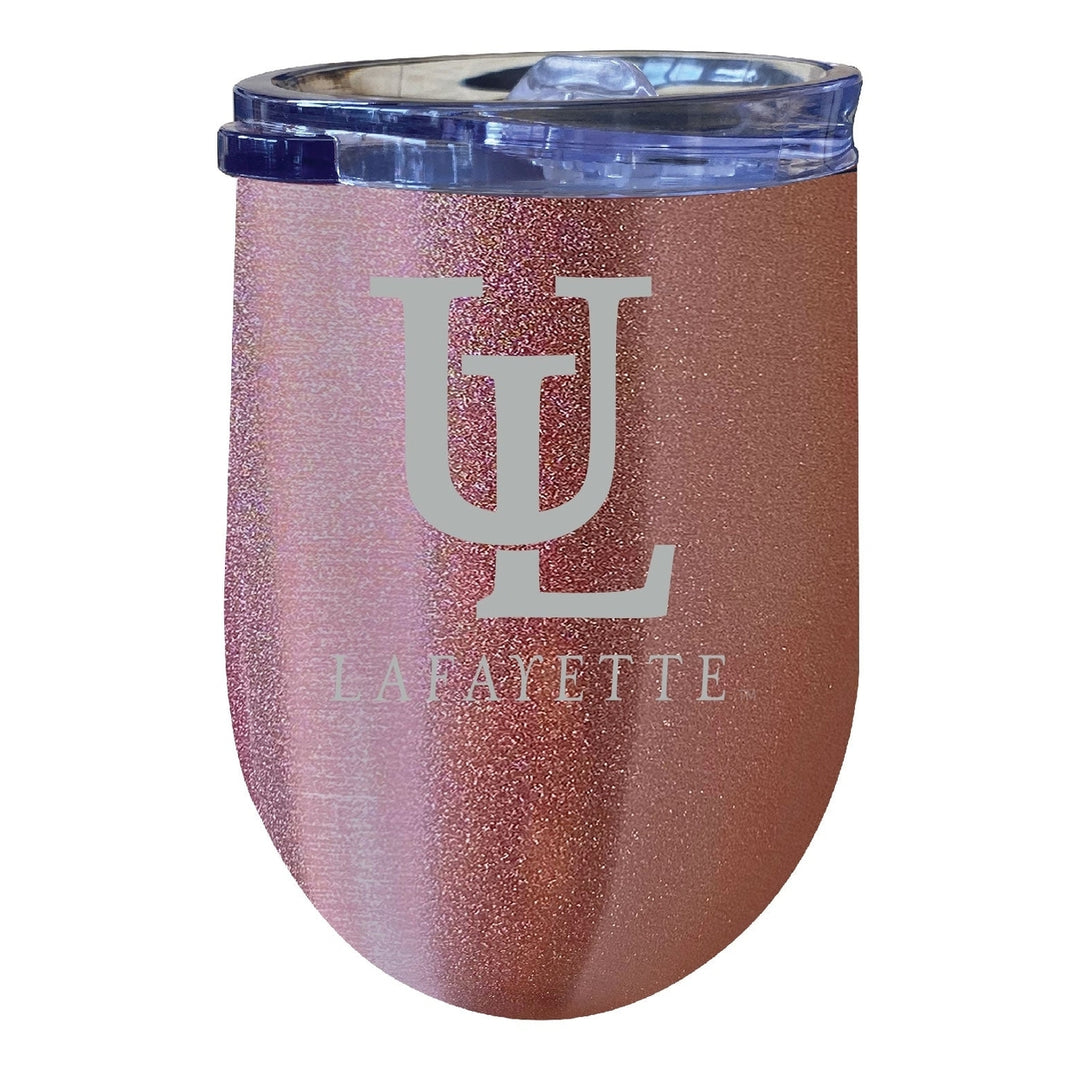 Louisiana at Lafayette 12oz Laser Etched Insulated Wine Stainless Steel Tumbler Image 1