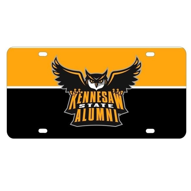 NCAA Kennesaw State University Metal License Plate - Lightweight, Sturdy and Versatile Image 2