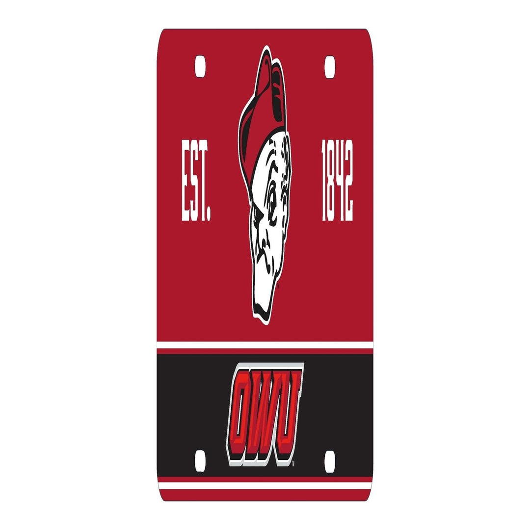 NCAA Ohio Wesleyan University Metal License Plate - Lightweight, Sturdy and Versatile Image 2