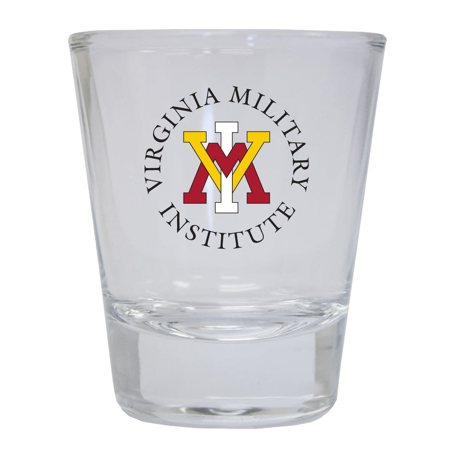 VMI Keydets NCAA Legacy Edition 2oz Round Base Shot Glass Clear 4-Pack Image 1