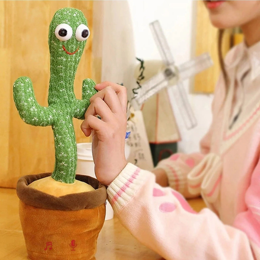 Dancing Cactus Mimicking Toy  Talking Singing Plush Doll  USB Charging  Repeating Toy for Babies and Toddlers  Repeats Image 7