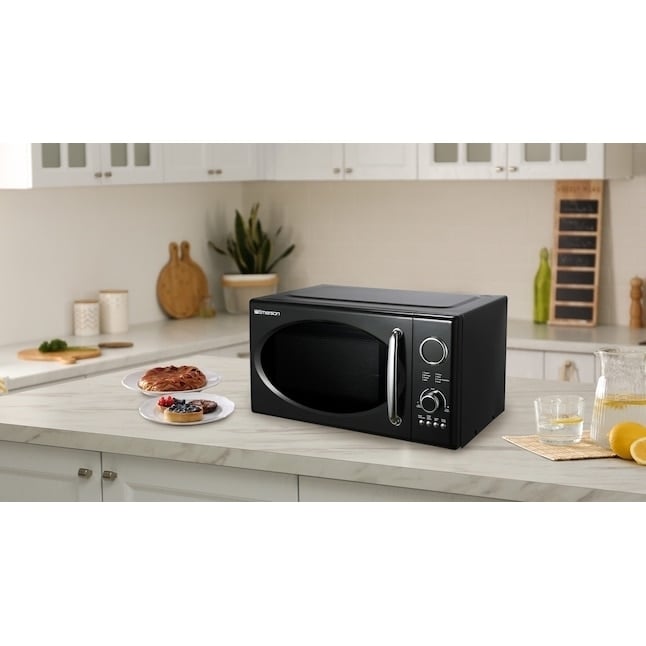 Emerson Radio 0.9-cu ft 800-Watt Countertop Microwave (Black) Image 4