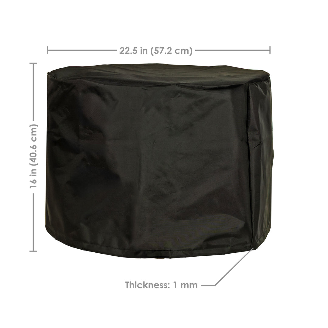 Sunnydaze Black 420D Oxford Cloth Fire Pit Cover - 22.5 Round x 16 H Image 2