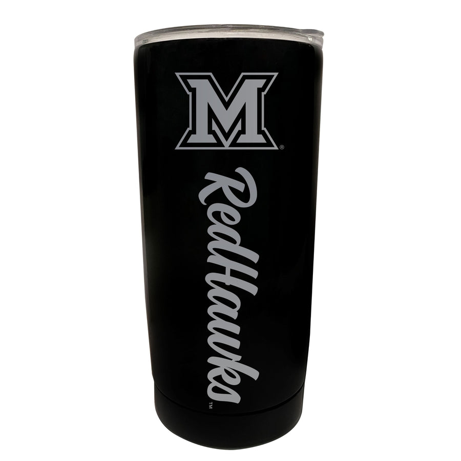 Miami of Ohio 16 oz Stainless Steel Etched Tumbler - Choose Your Color Image 1