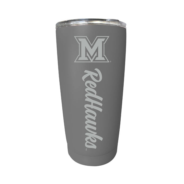 Miami of Ohio 16 oz Stainless Steel Etched Tumbler - Choose Your Color Image 1