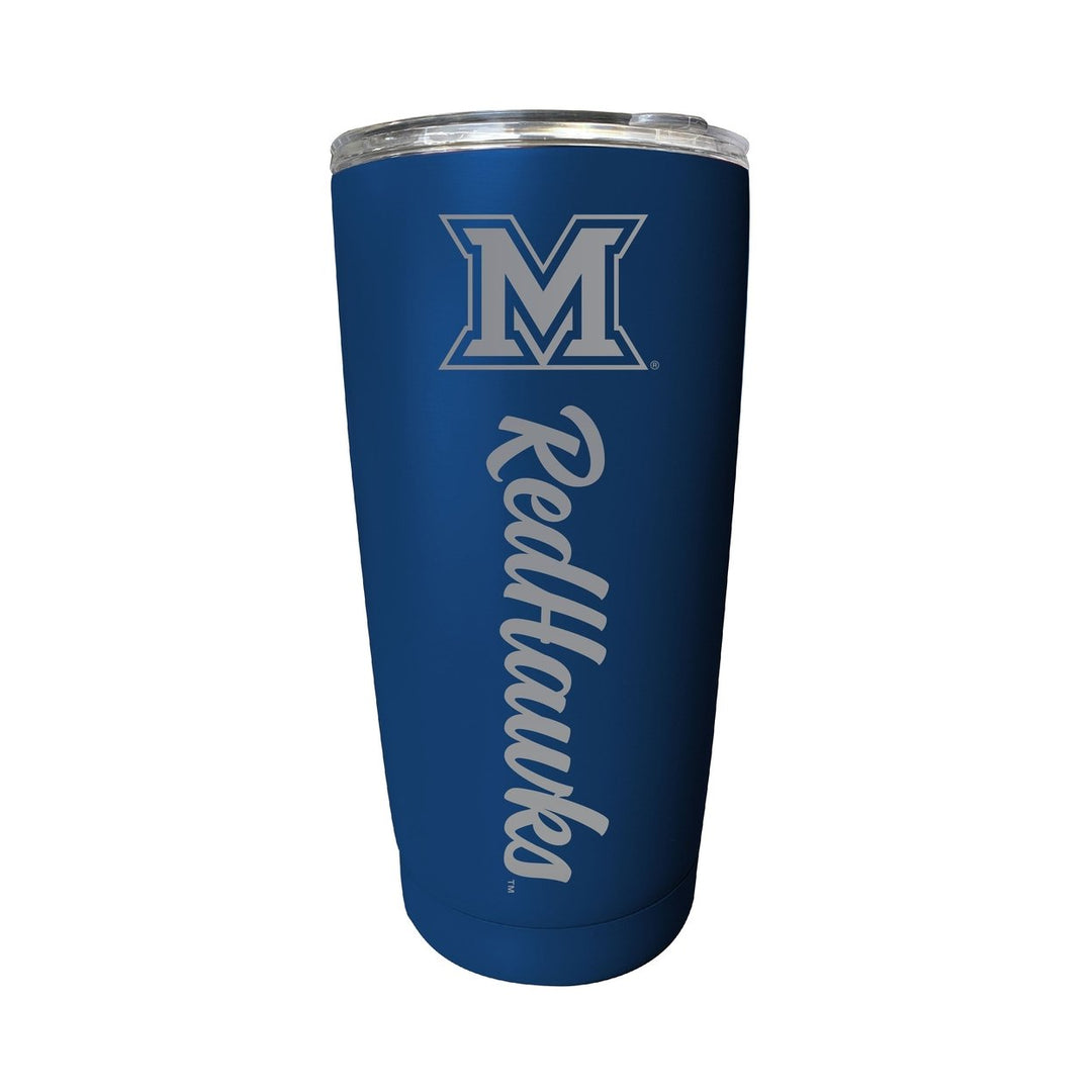 Miami of Ohio 16 oz Stainless Steel Etched Tumbler - Choose Your Color Image 1