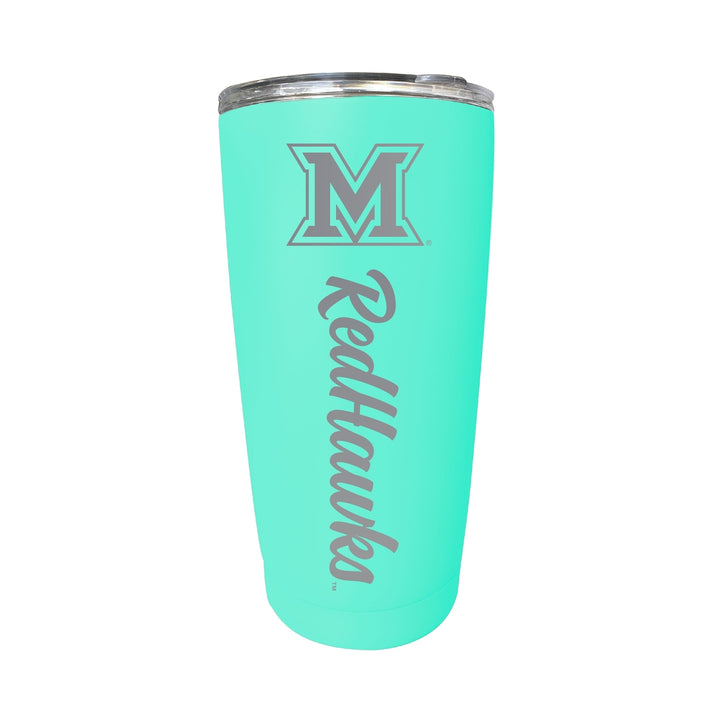 Miami of Ohio 16 oz Stainless Steel Etched Tumbler - Choose Your Color Image 6
