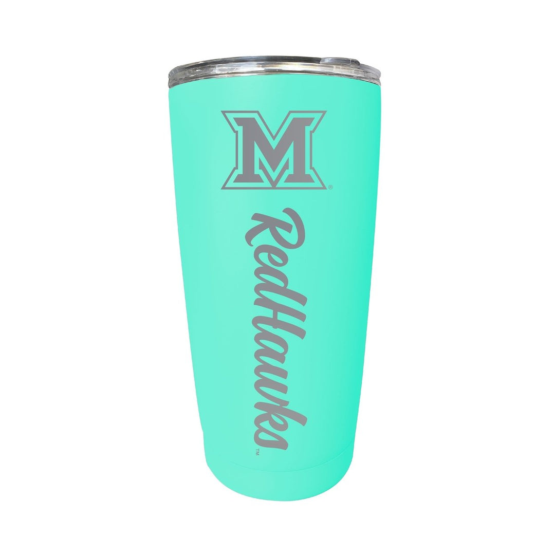 Miami of Ohio 16 oz Stainless Steel Etched Tumbler - Choose Your Color Image 1