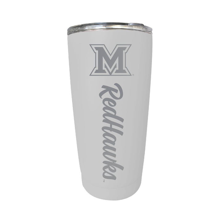 Miami of Ohio 16 oz Stainless Steel Etched Tumbler - Choose Your Color Image 1